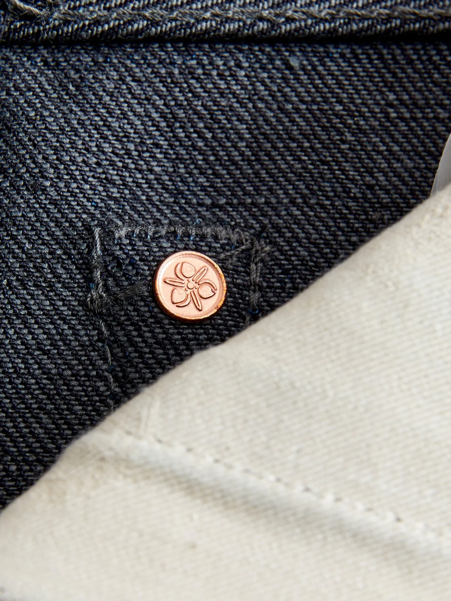 0405-52G "Indigo x Grey" 18oz Selvedge Denim - High Tapered Fit