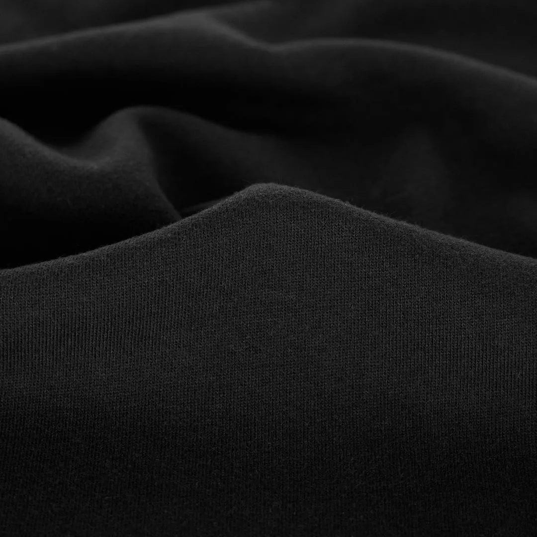 100% Organic Cotton Sweatshirt Fleece - Black