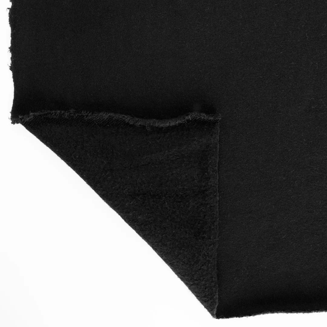 100% Organic Cotton Sweatshirt Fleece - Black