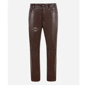 501 JEANS STYLE LEATHER PANTS MEN'S Casual Soft LEATHER PANTS