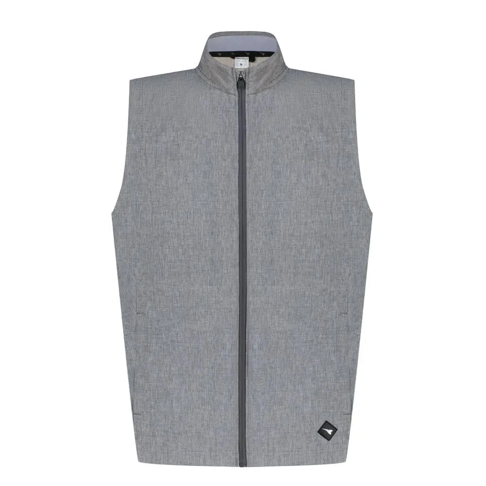 Aguila Golf Sleeveless Vest – Light Gray Full-Zip Performance Fit