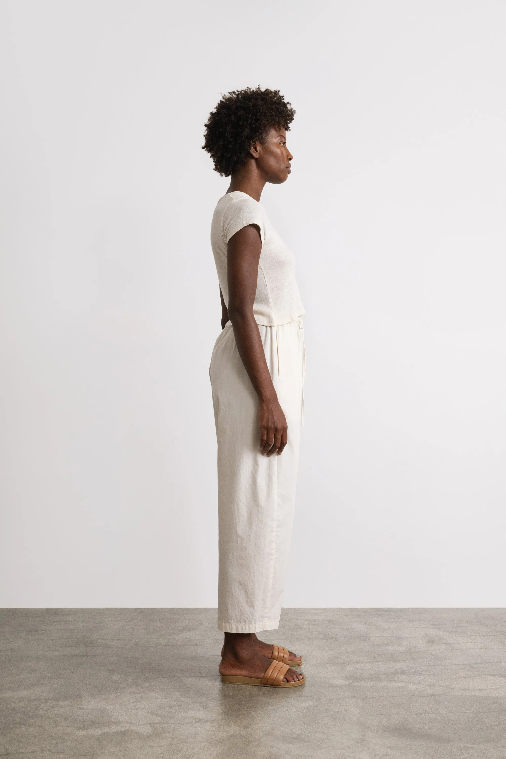 All Day Pant, Organic Cotton Poplin, Natural