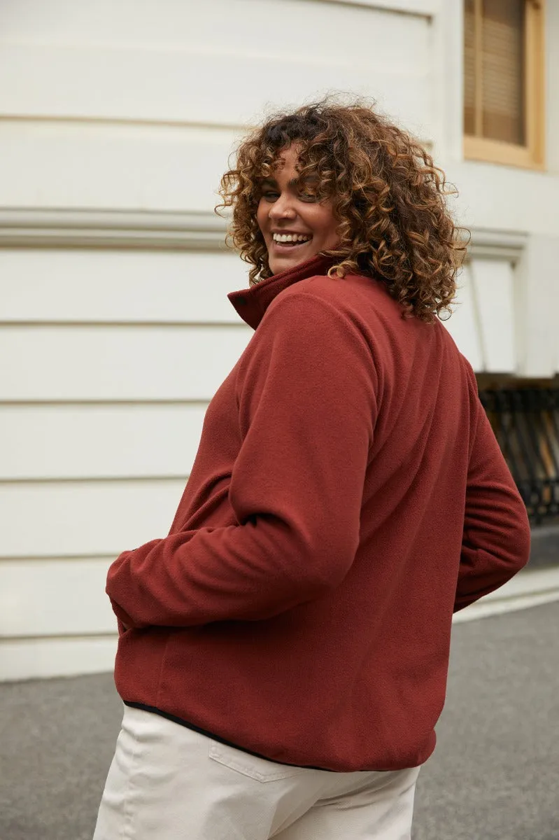 Amble Feathertop Women’s Fleece Terracotta Plus Sizes 2XL - 4XL