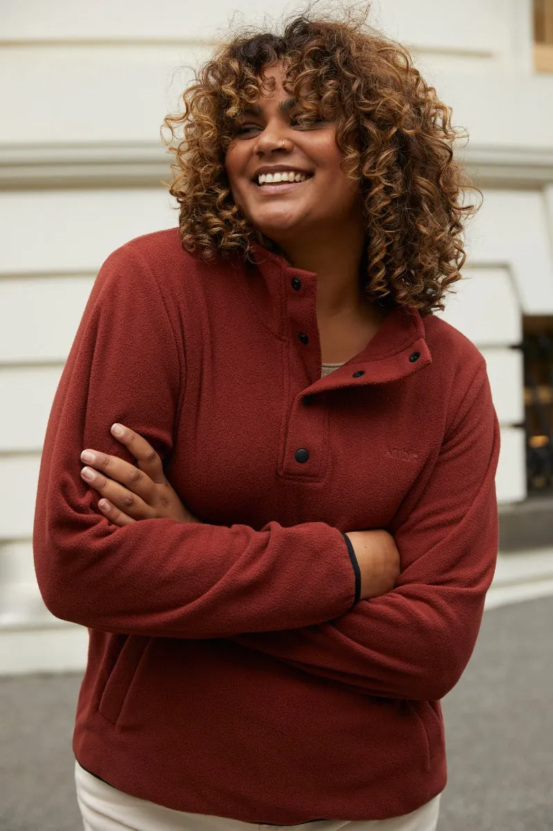 Amble Feathertop Women’s Fleece Terracotta Plus Sizes 2XL - 4XL
