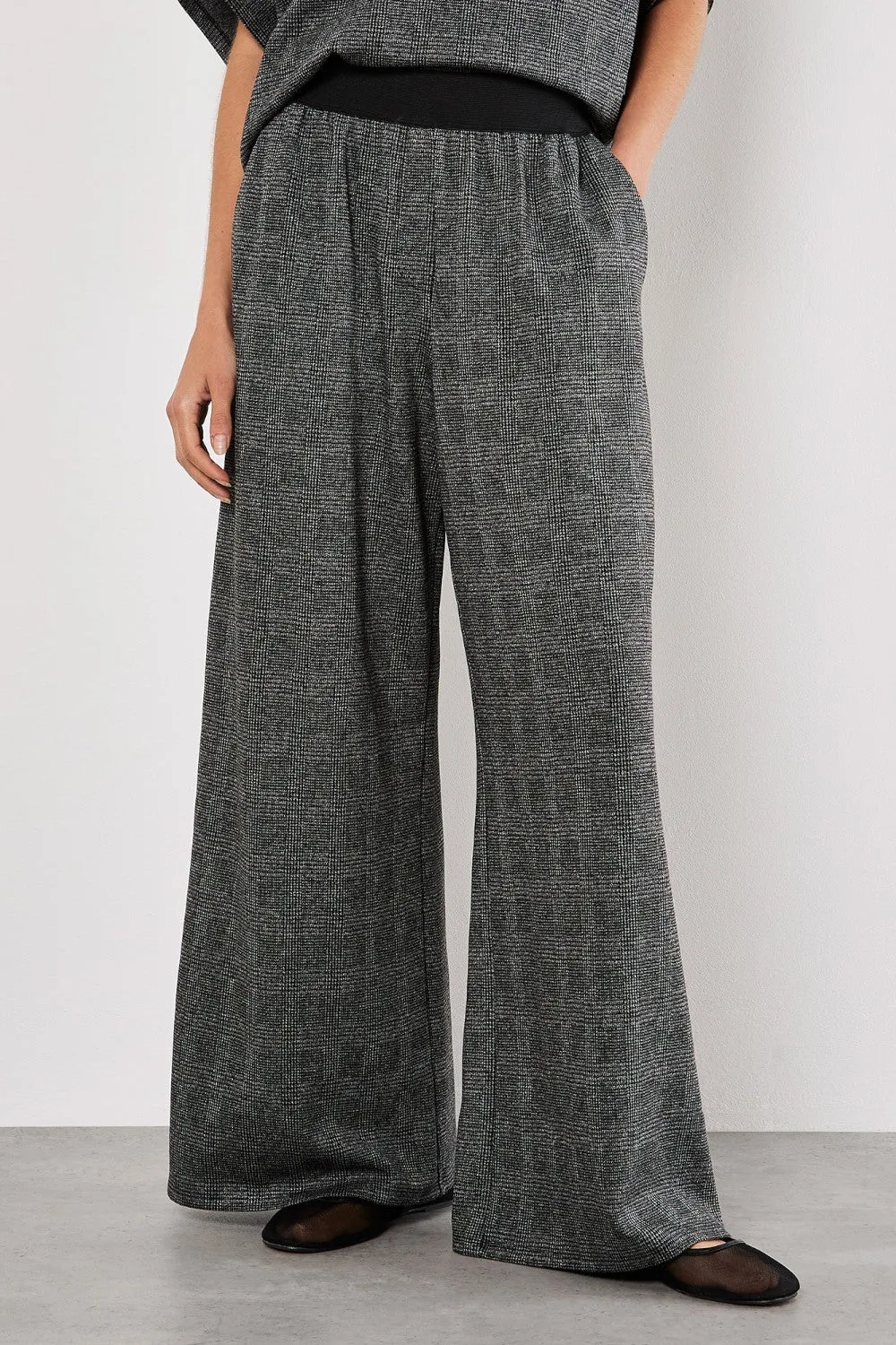 Apricot Prince Of Wales Jersey Pant