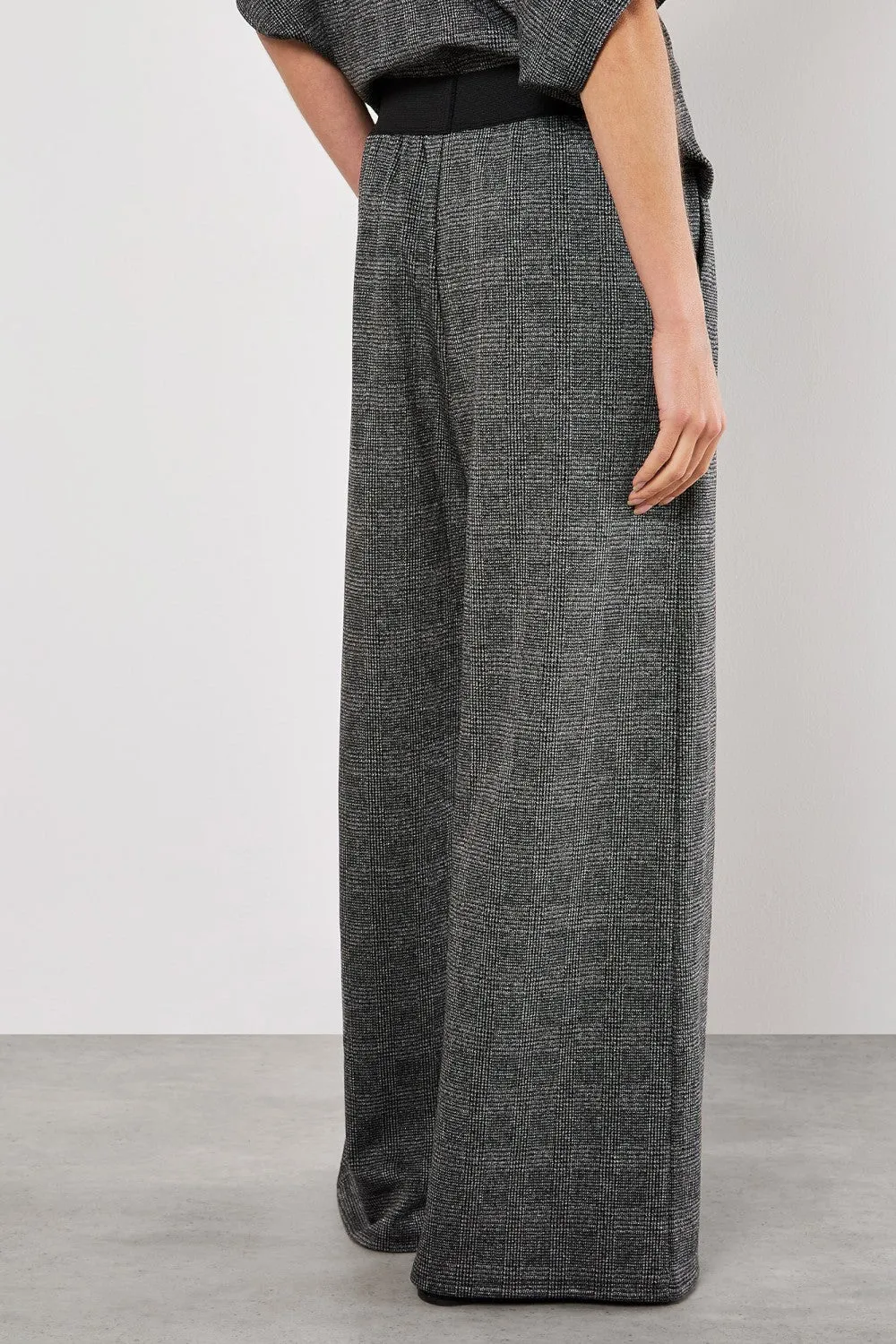 Apricot Prince Of Wales Jersey Pant