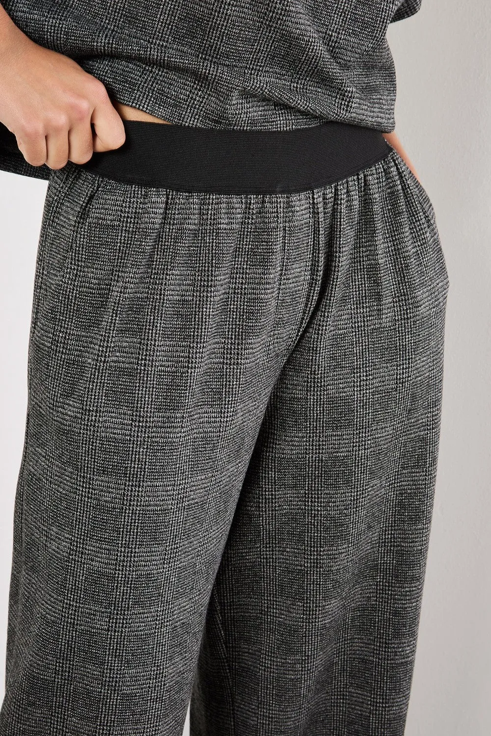 Apricot Prince Of Wales Jersey Pant