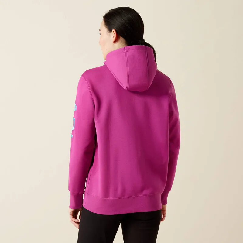 Ariat Womens Rebar Logo Graphic Sleeve Hoodie