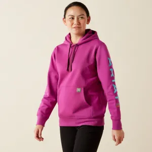 Ariat Womens Rebar Logo Graphic Sleeve Hoodie