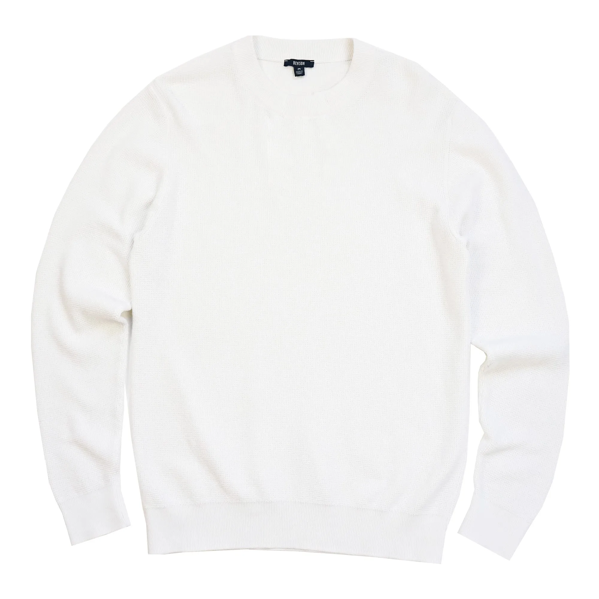 Ashbury Waffle Crewneck (White)