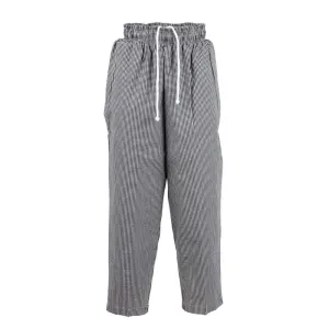 Chef Works Essential Baggy Pants Small Black Check 5XL - A026-5XL
