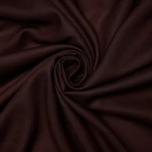 Coffee Brown Plain Dyed Rayon Fabric (Wholesale)