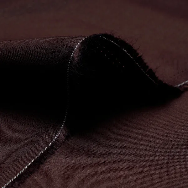 Coffee Brown Plain Dyed Rayon Fabric (Wholesale)