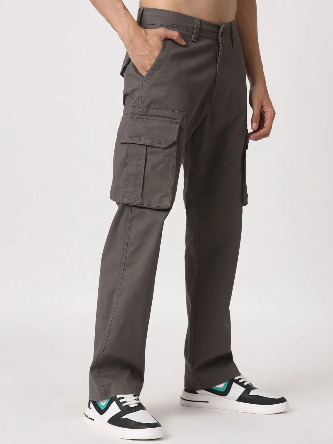 Dark grey straight fit