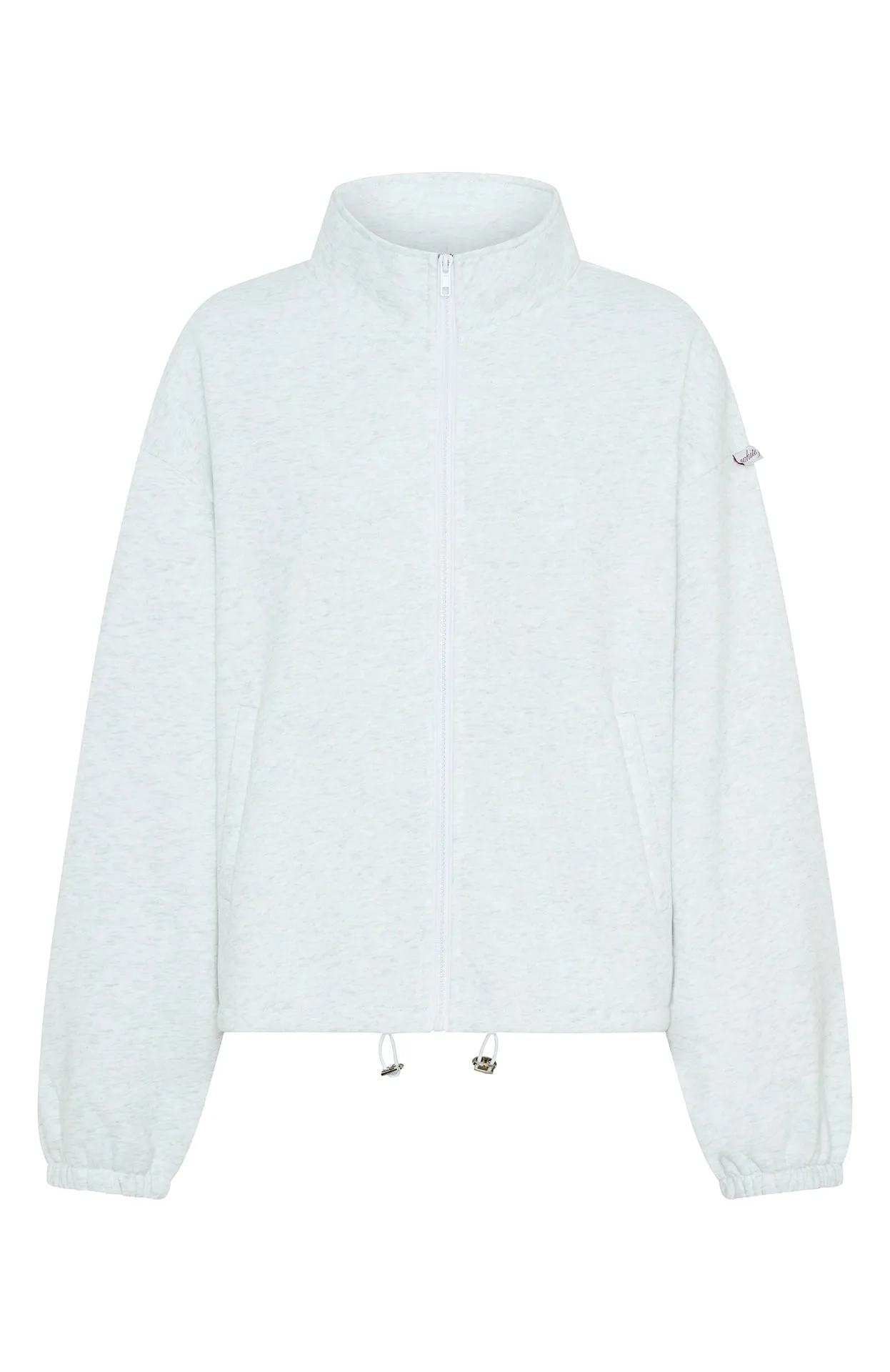 Don't Look Now Zip Front Sweater Grey Marle