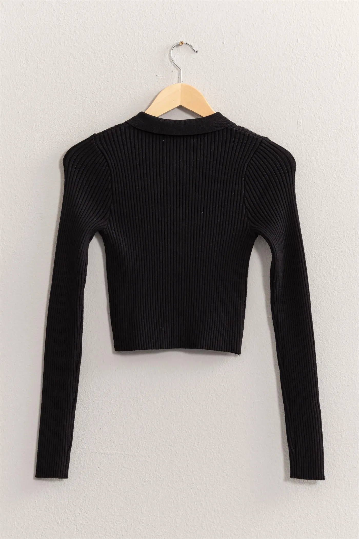 DZ24E923-FLAWLESS LOOK RIBBED DOUBLE ZIP TOP