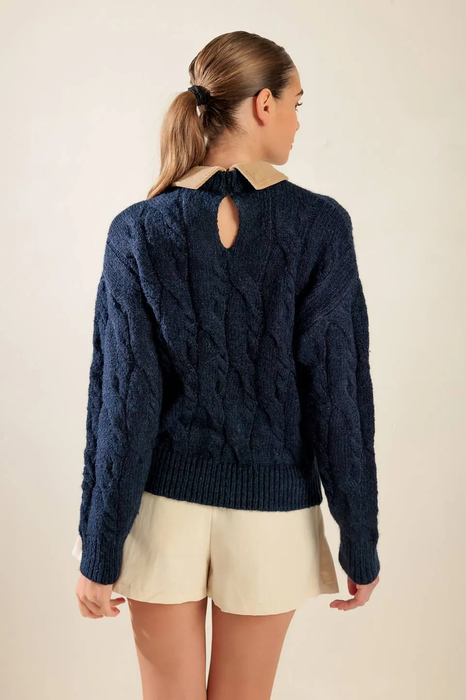 Explore More Collection - TOTALLY SMITTEN PULLOVER SWEATER TOP