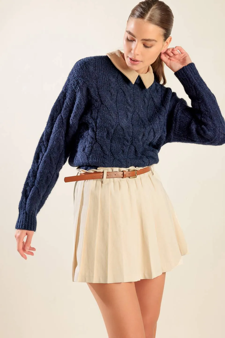 Explore More Collection - TOTALLY SMITTEN PULLOVER SWEATER TOP
