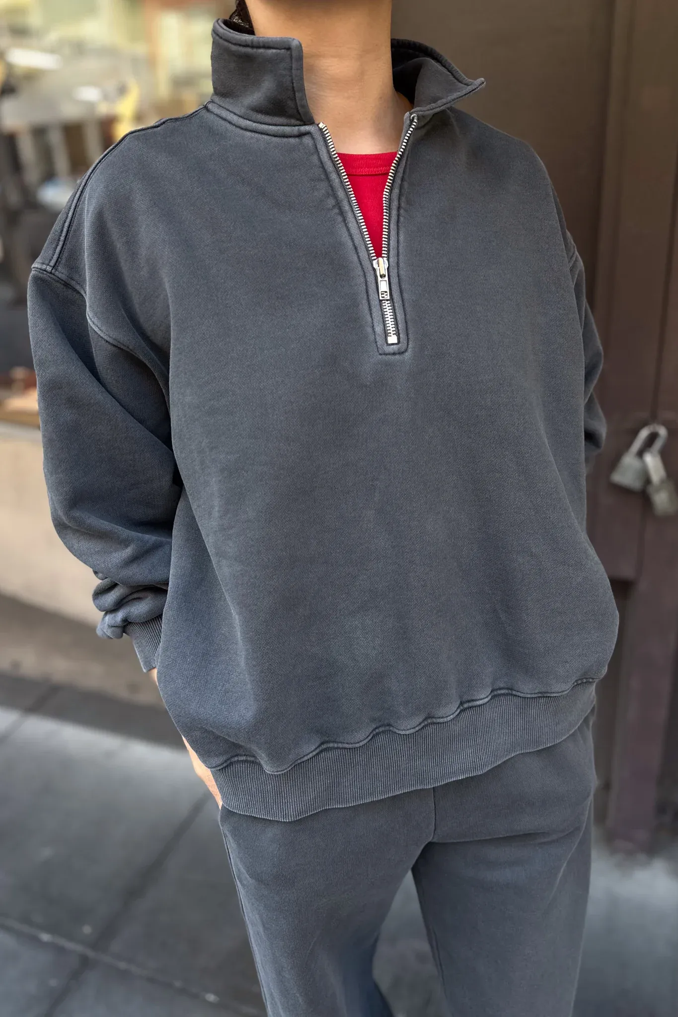 French Terry Noah Top - Coal