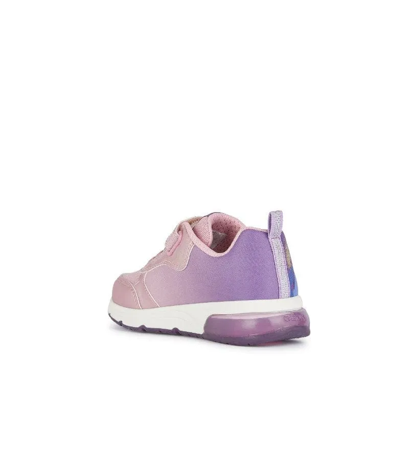 Geox Girls Disney Princess Light Up Trainer Wish Pink SpaceClub - J458VA