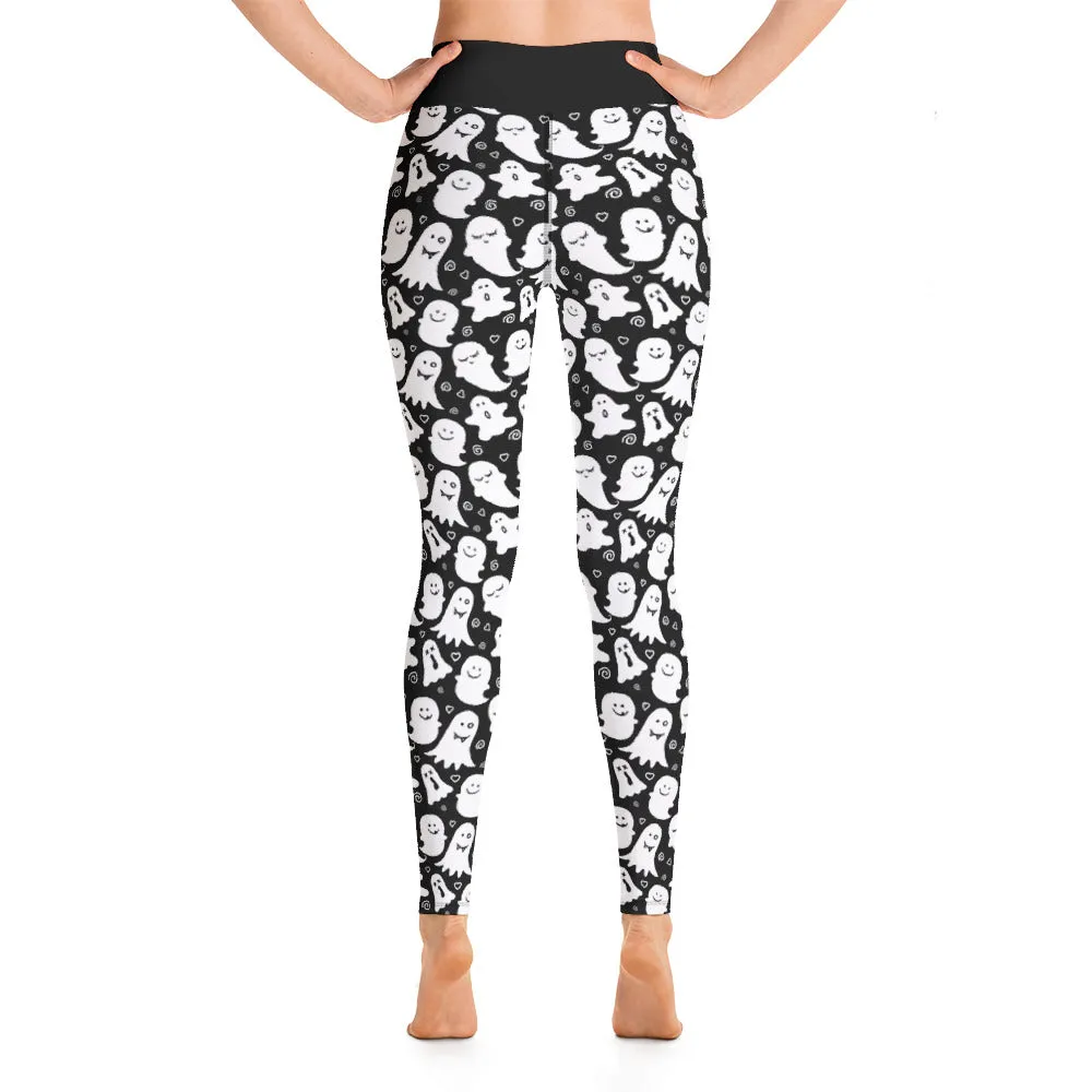 Ghost Print Ladies Long Yoga Leggings