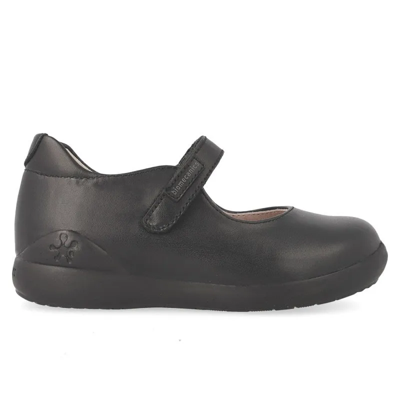 Girls black Mary Jane with velcro strap (181120-A)