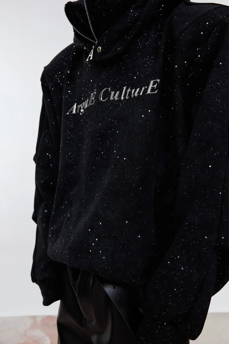 Glitter Logo Layered Hoodie