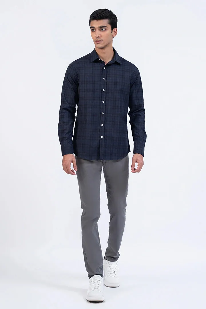 Grey Slim Fit Five Pocket Pants