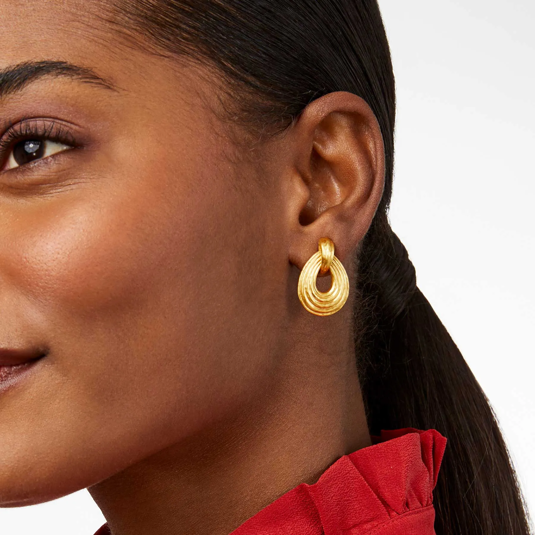 Havana Demi Doorknocker Earring - Gold