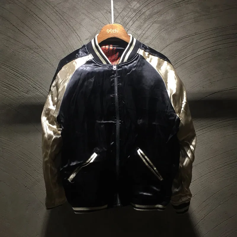 Hyper premium fire phoenix & tiger sukajan jacket