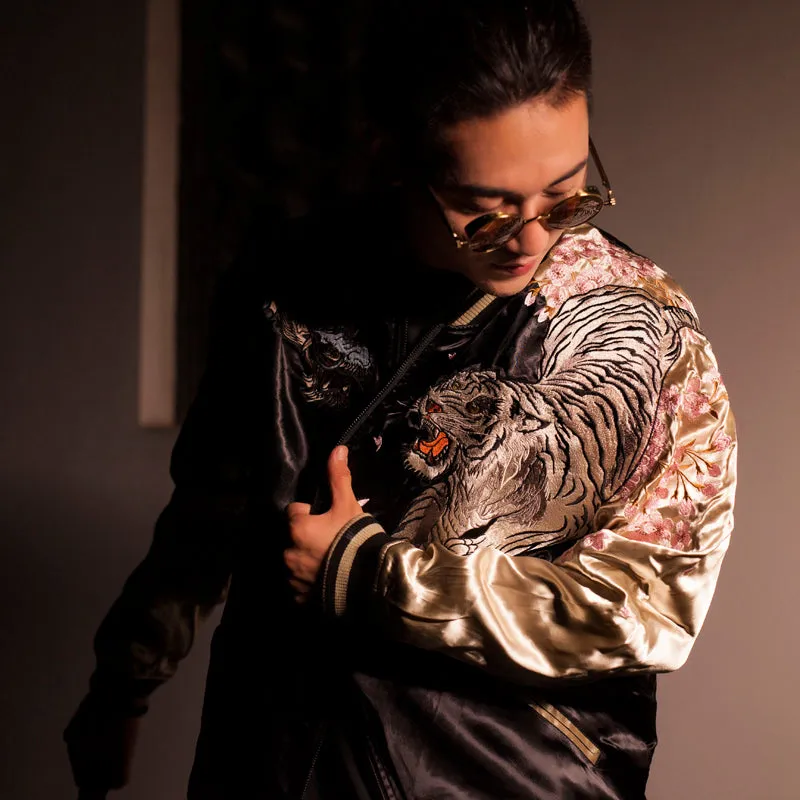Hyper premium fire phoenix & tiger sukajan jacket