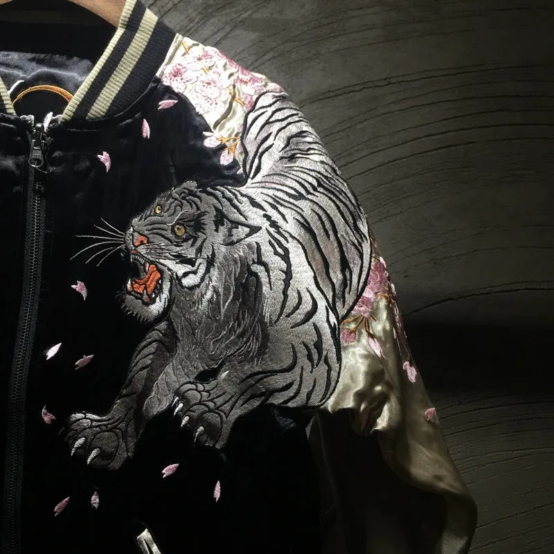 Hyper premium fire phoenix & tiger sukajan jacket