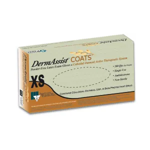 Innovative Healthcare DermAssist Coats Latex Exam Gloves, Non Sterile, Powder Free, Series 124