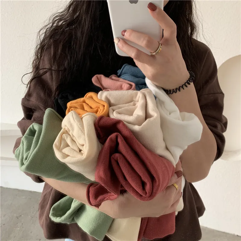 Korean Slimming Slim-Look Long Sleeved Half-Height Collar Women Sweater