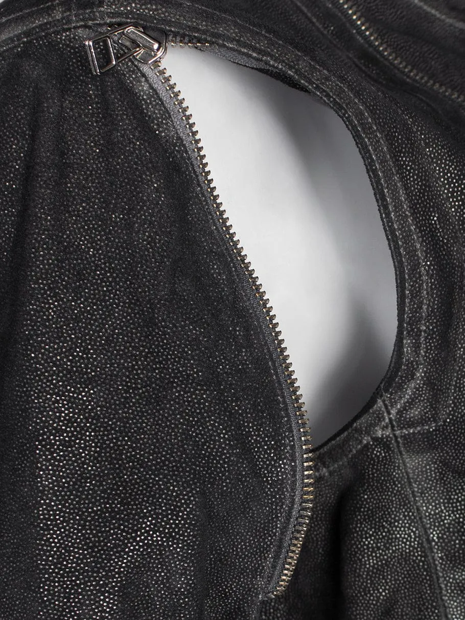 Leather Jacket with Adjustable Sleeves