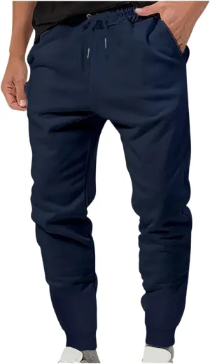 Men's Athletic Joggers Pants Lightweight Slim Fit with Pockets for Jogging Running Workouts Daily Wear