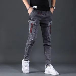 Men's Designer Cargo Slim Fit Stretchy Pants