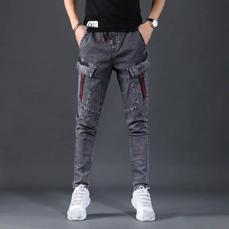 Men's Designer Cargo Slim Fit Stretchy Pants