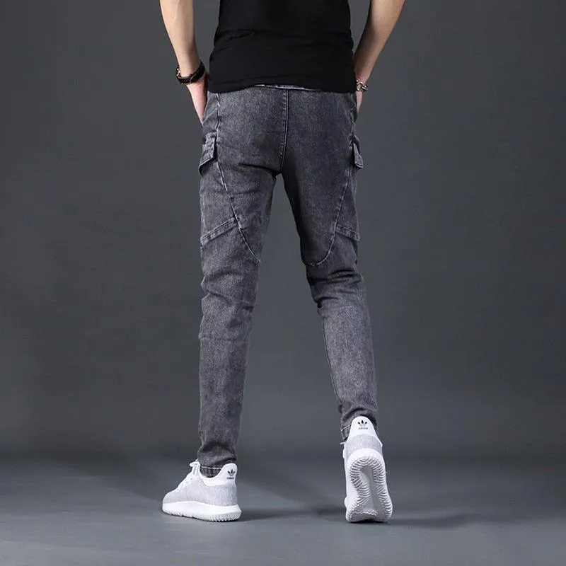 Men's Designer Cargo Slim Fit Stretchy Pants