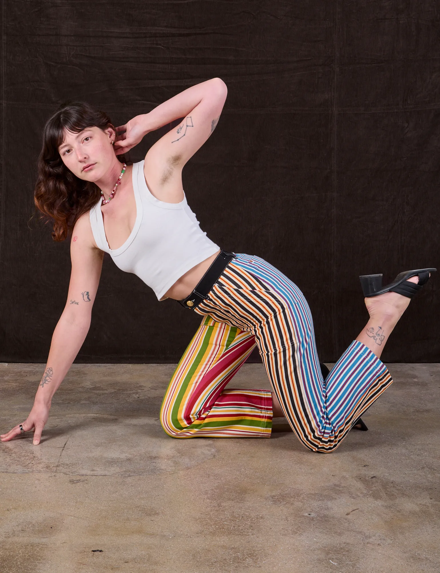 Mixed Stripe Work Pants