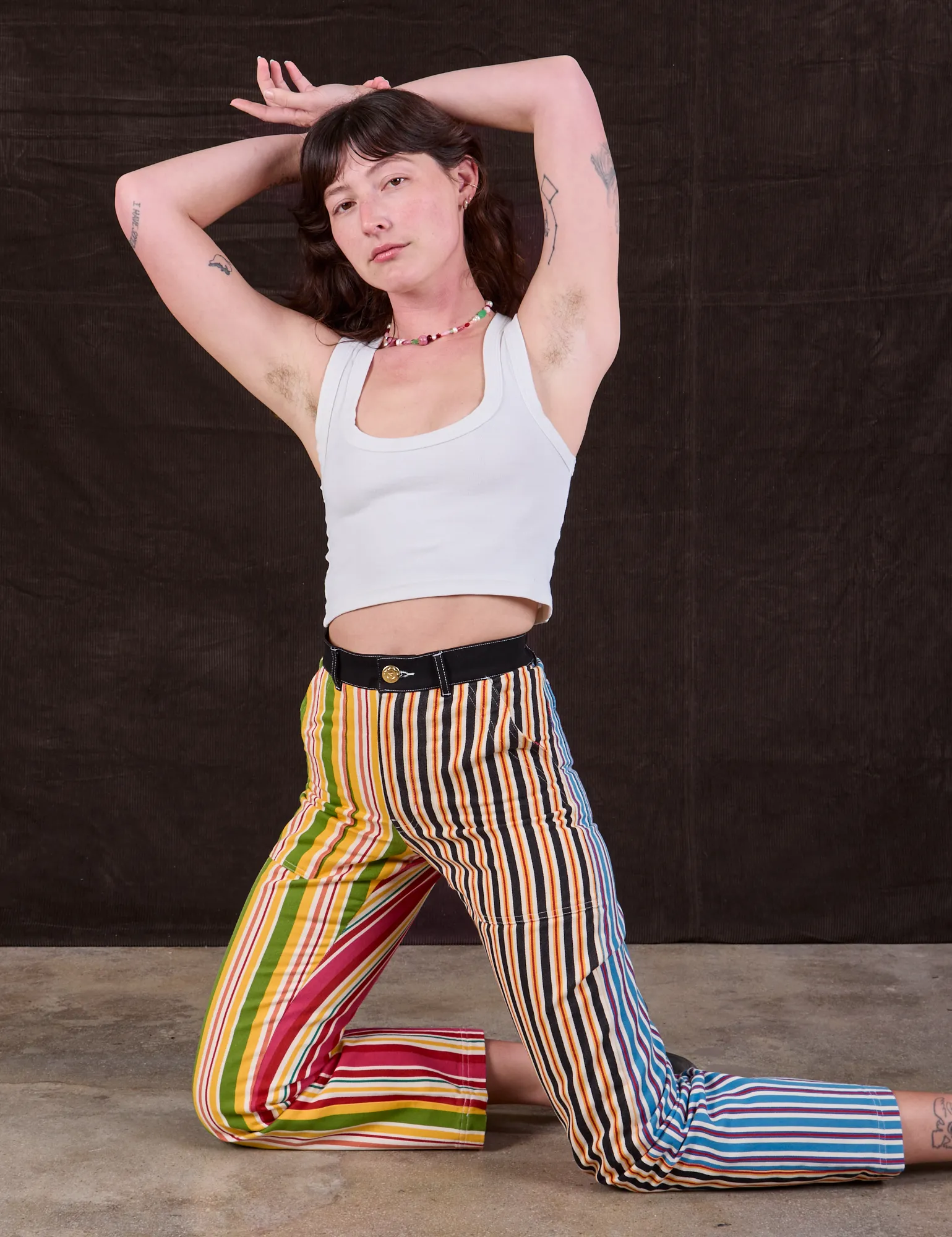 Mixed Stripe Work Pants