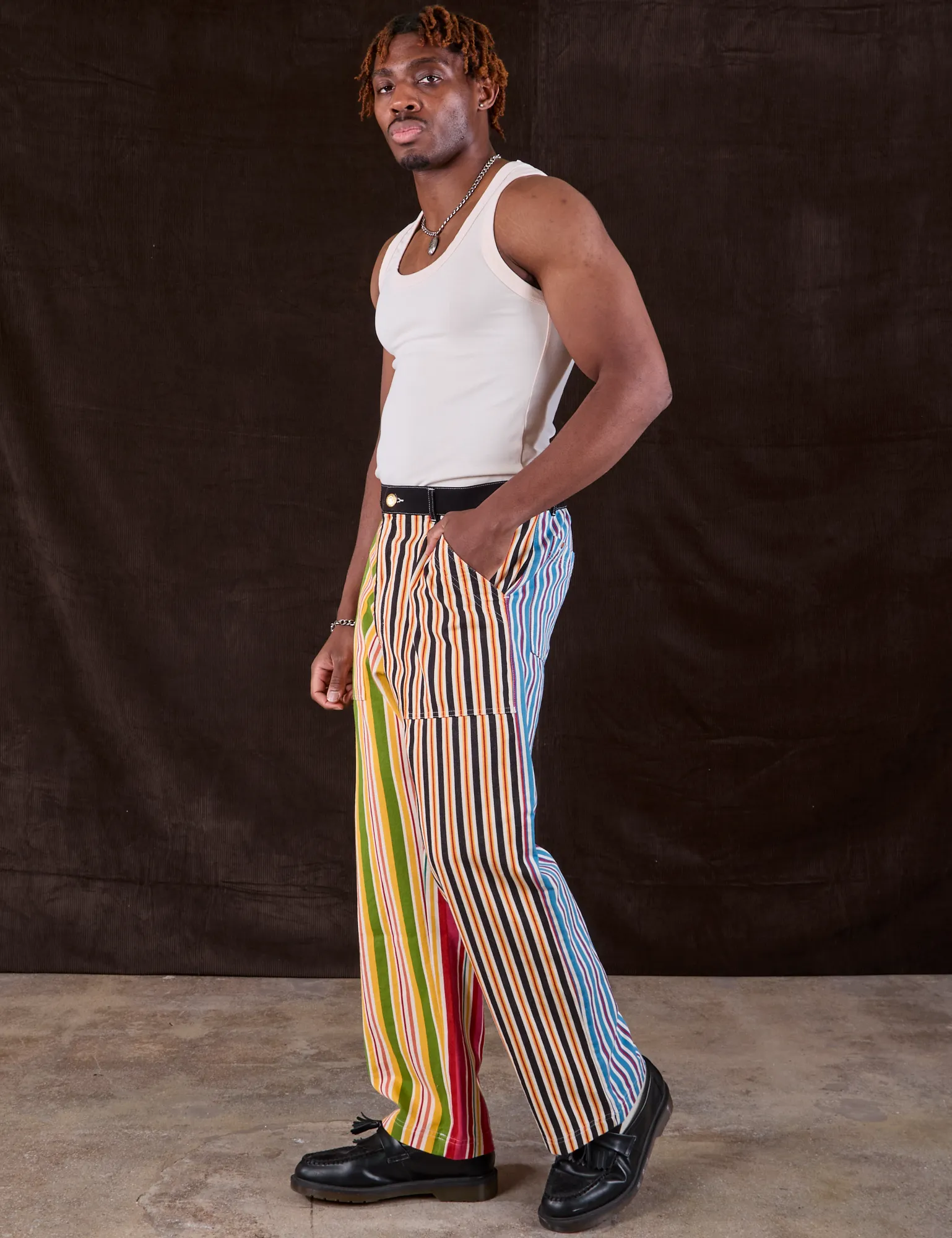 Mixed Stripe Work Pants