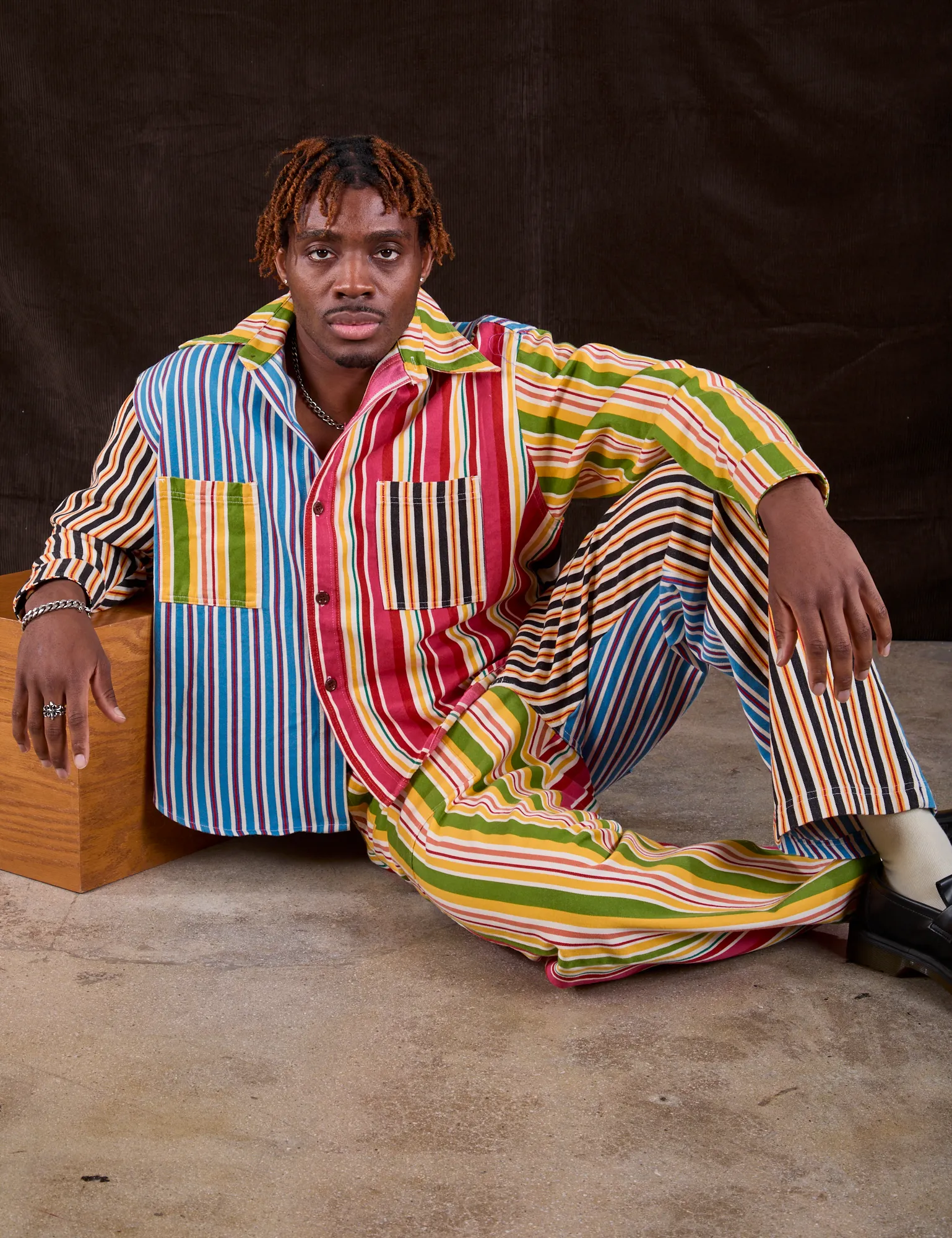 Mixed Stripe Work Pants