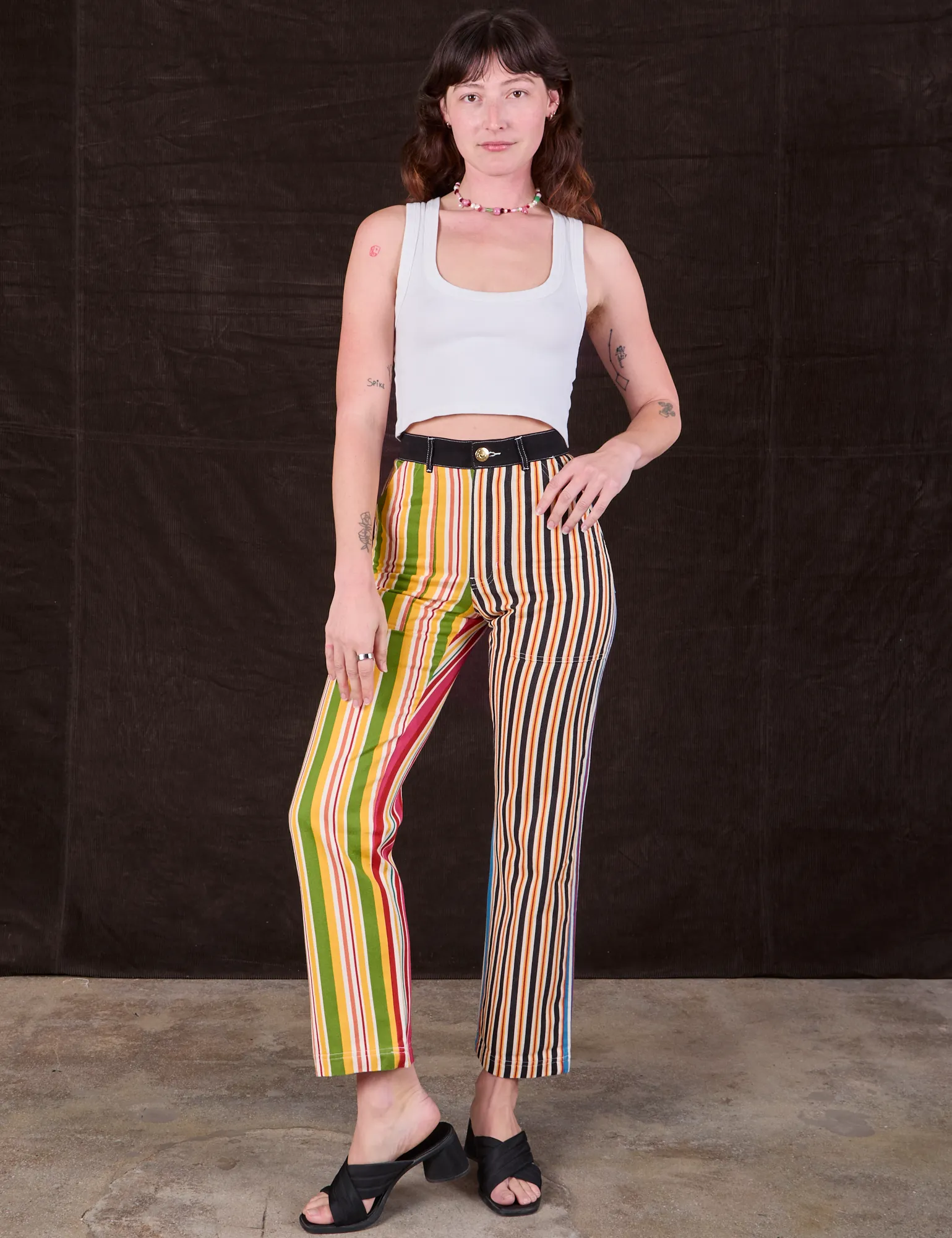 Mixed Stripe Work Pants