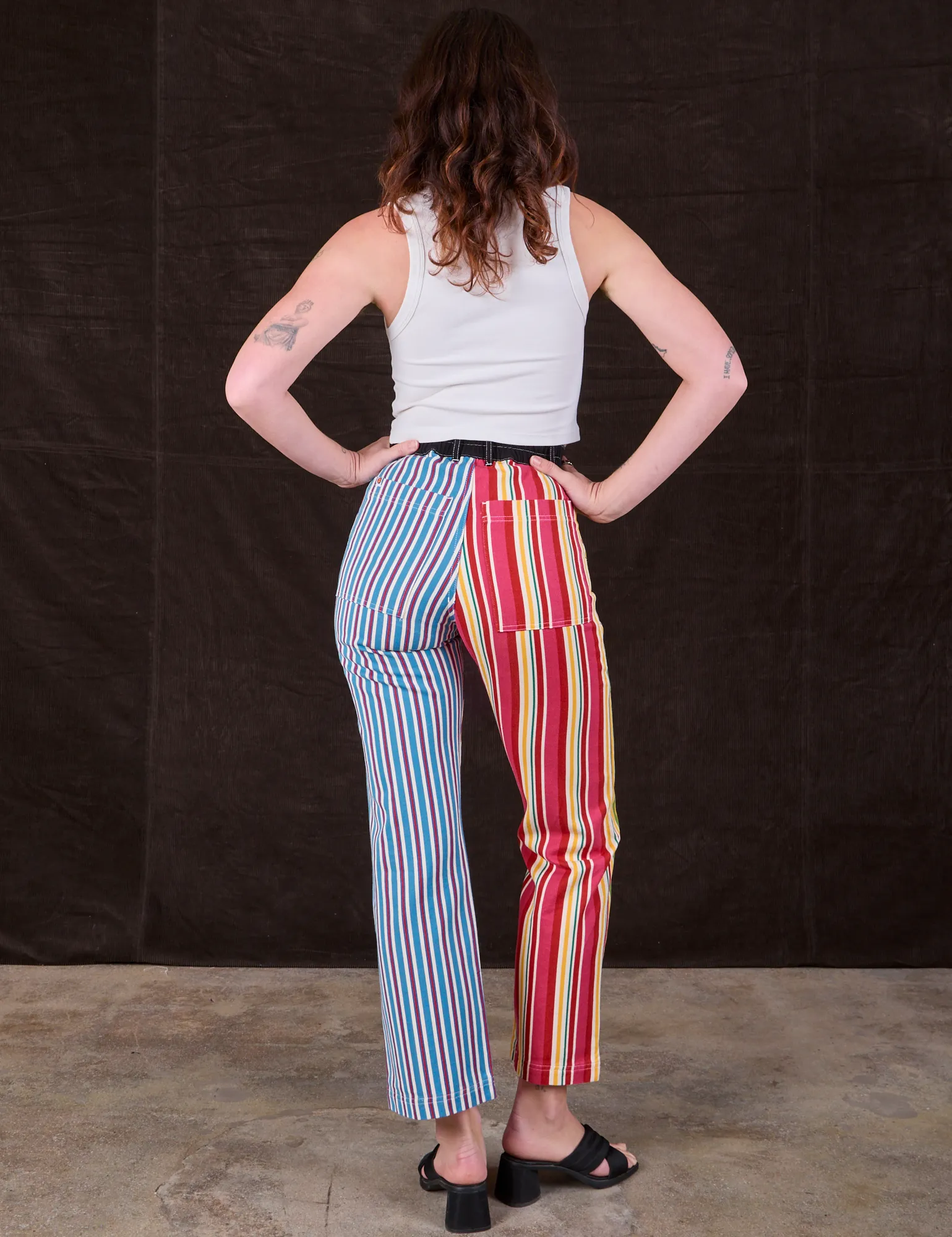 Mixed Stripe Work Pants
