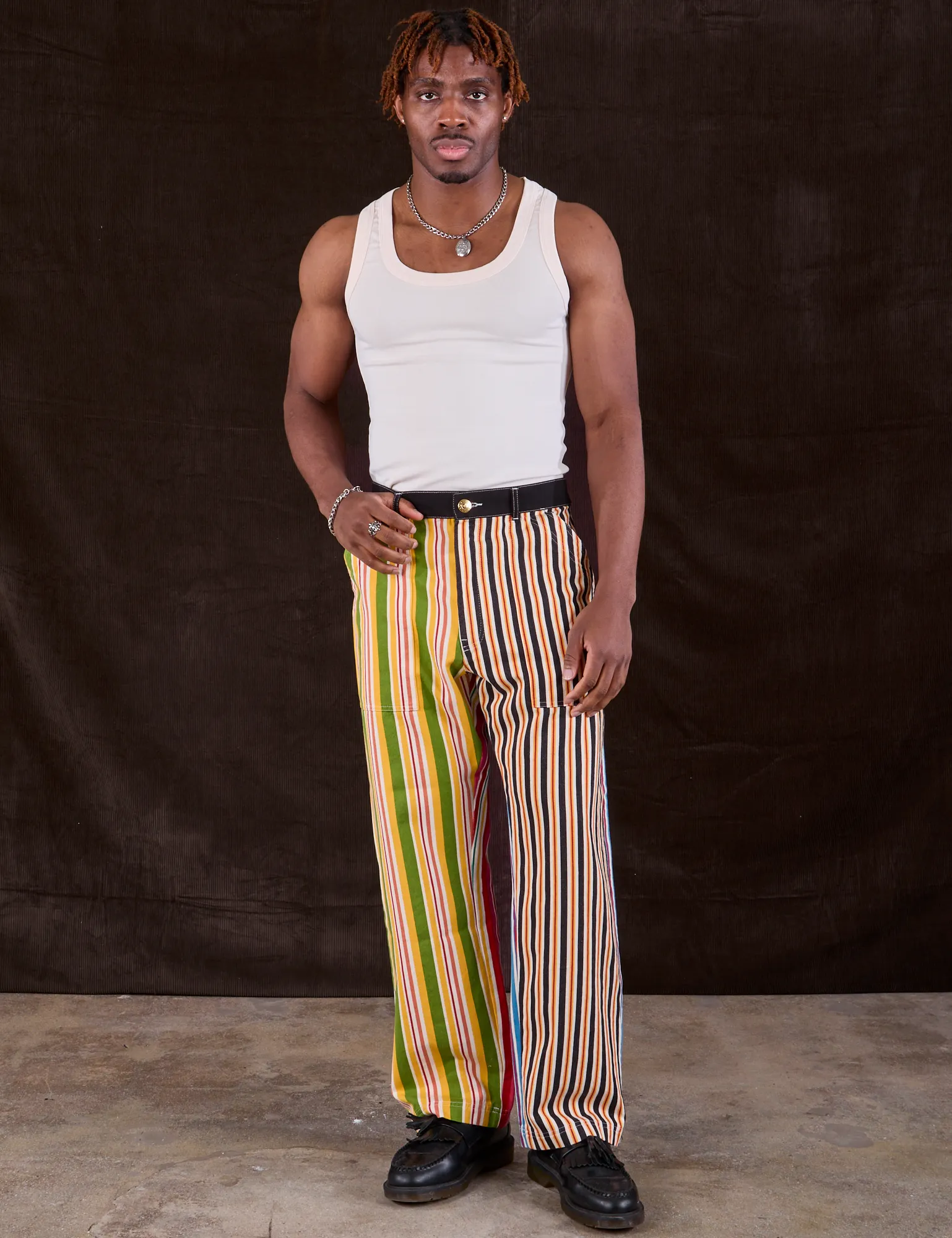 Mixed Stripe Work Pants