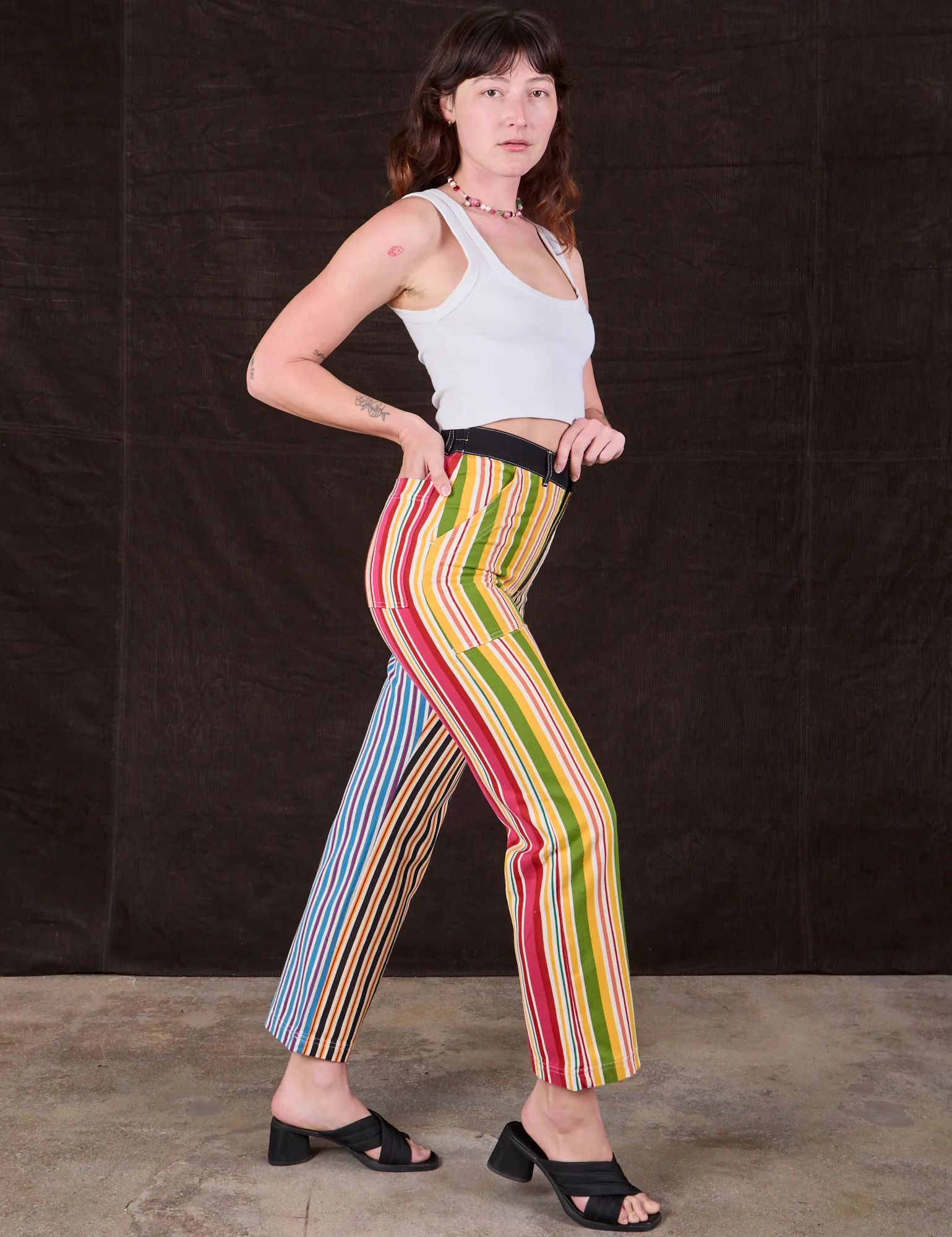 Mixed Stripe Work Pants