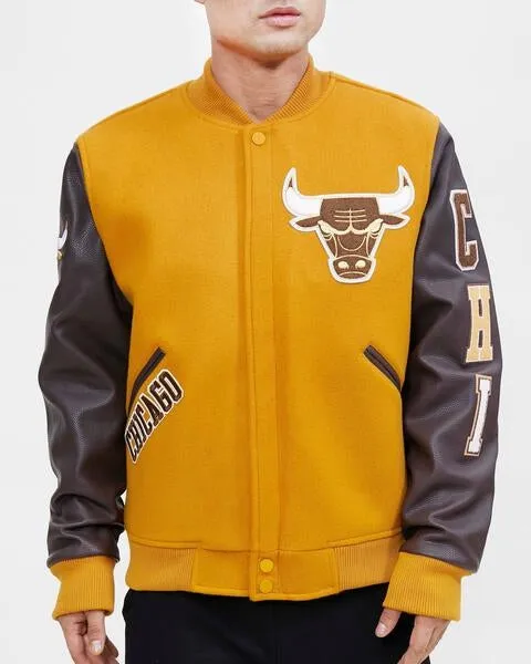 NBA CHICAGO BULLS CLASSIC WOOL MEN'S VARSITY JACKET (BLACK)