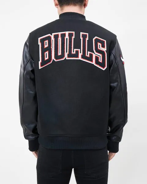 NBA CHICAGO BULLS CLASSIC WOOL MEN'S VARSITY JACKET (BLACK)