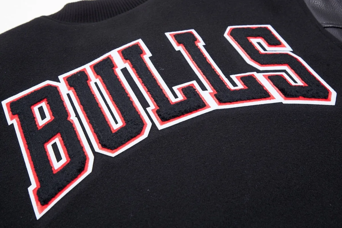 NBA CHICAGO BULLS CLASSIC WOOL MEN'S VARSITY JACKET (BLACK)